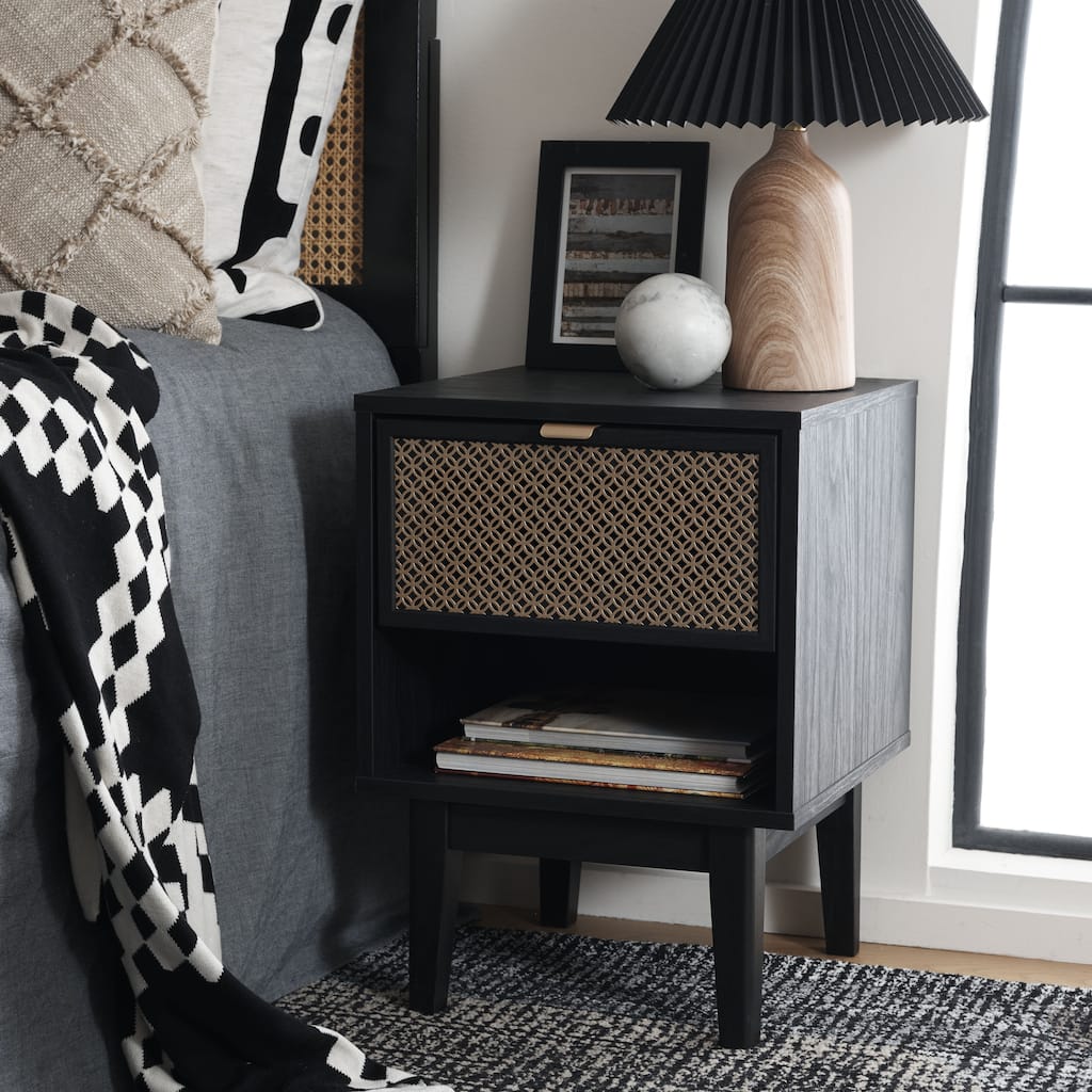 SAFAVIEH Katsuji 1-Drawer 1-Shelf Nightstand