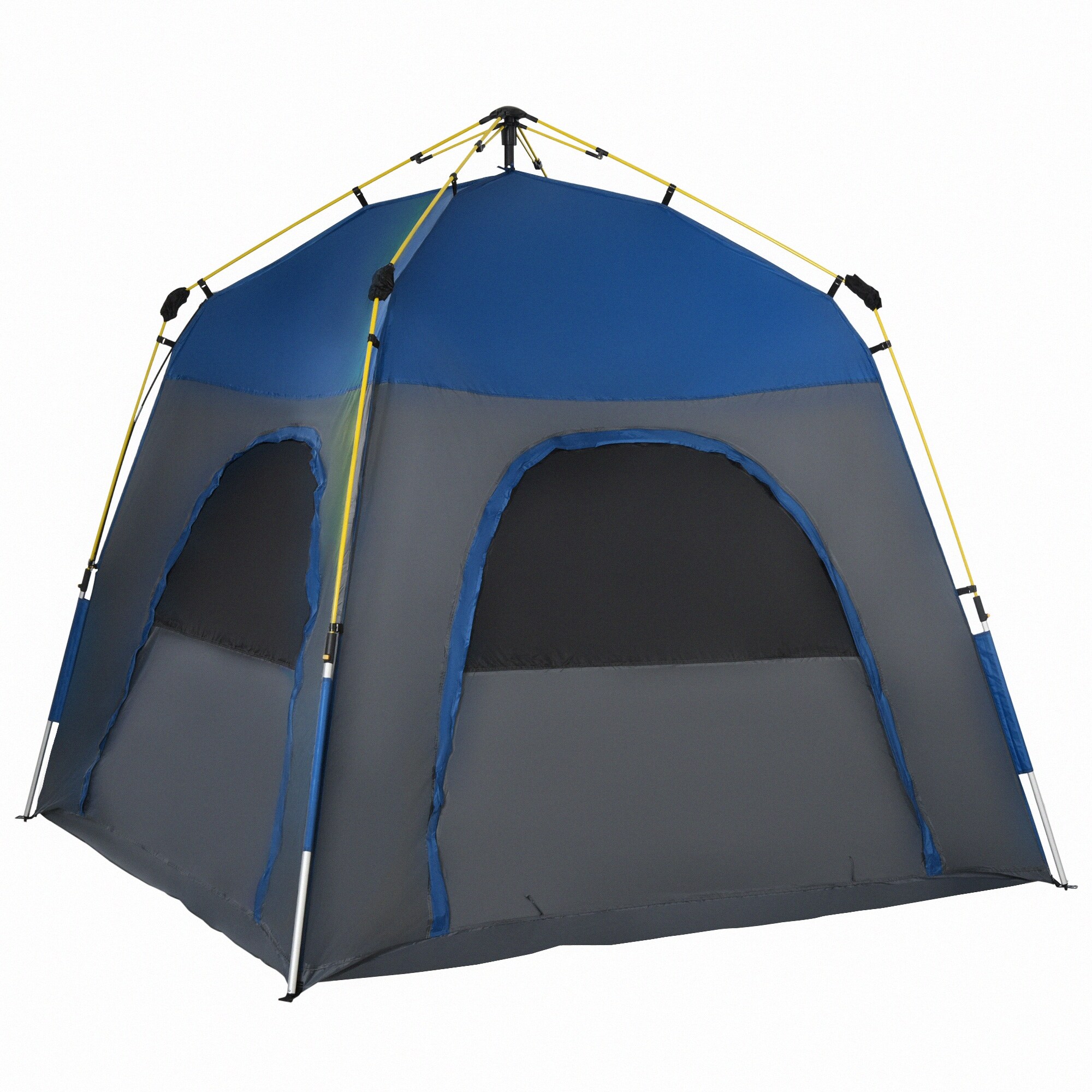 Outsunny Hydraulic Pop Up Camping 5 Person Tent