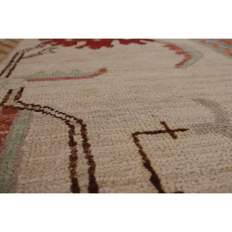 Oushak Turkish Large Area Rug Vegetable Dye Handmade Wool Carpet - 10'0"x 14'3"