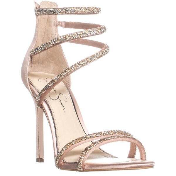 Shop Jessica Simpson Jamalee Ankle Strap Zip Up Sandals Nude Blush