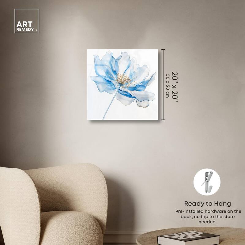 Glacier Ghost Blossom Acrylic by Art Remedy, Ready to Hang