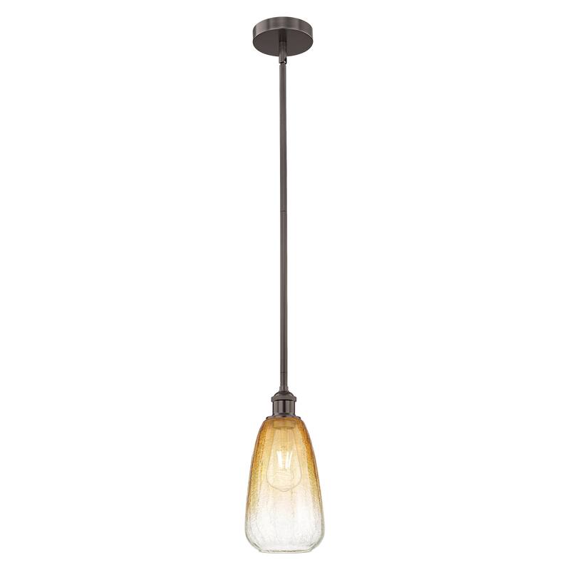 Innovations Lighting Endless Possibilities Edison - Brookhaven Almond - 1 Light 6" Stem Hung Mini Pendant - Oil Rubbed Bronze/Amber