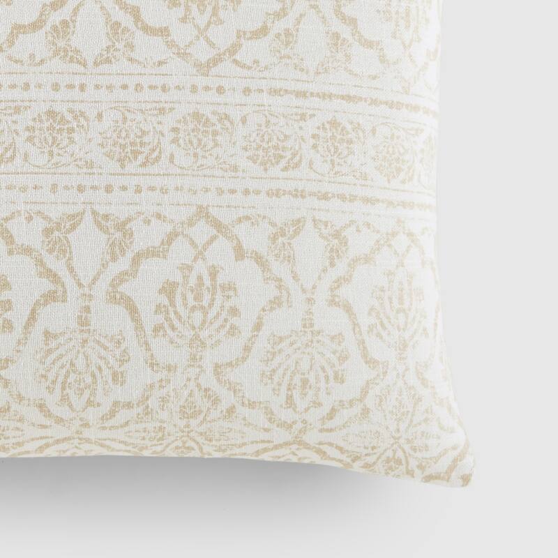 Elegant Patterns Cotton Decor Throw Pillow in Antique Floral