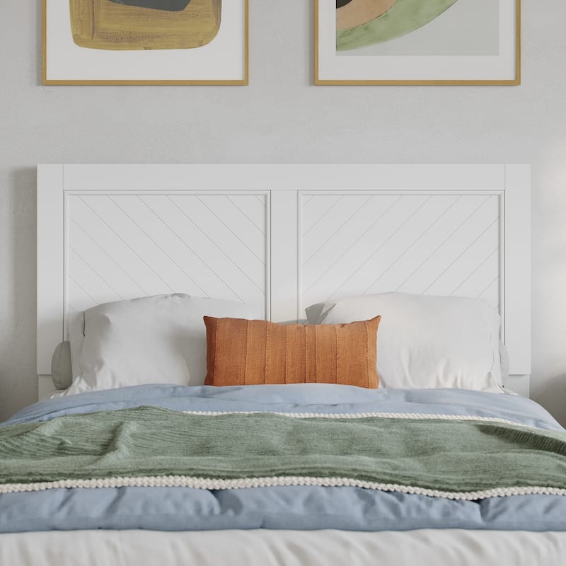 Berkshire Full Solid Wood Low Profile Platform Bed in White