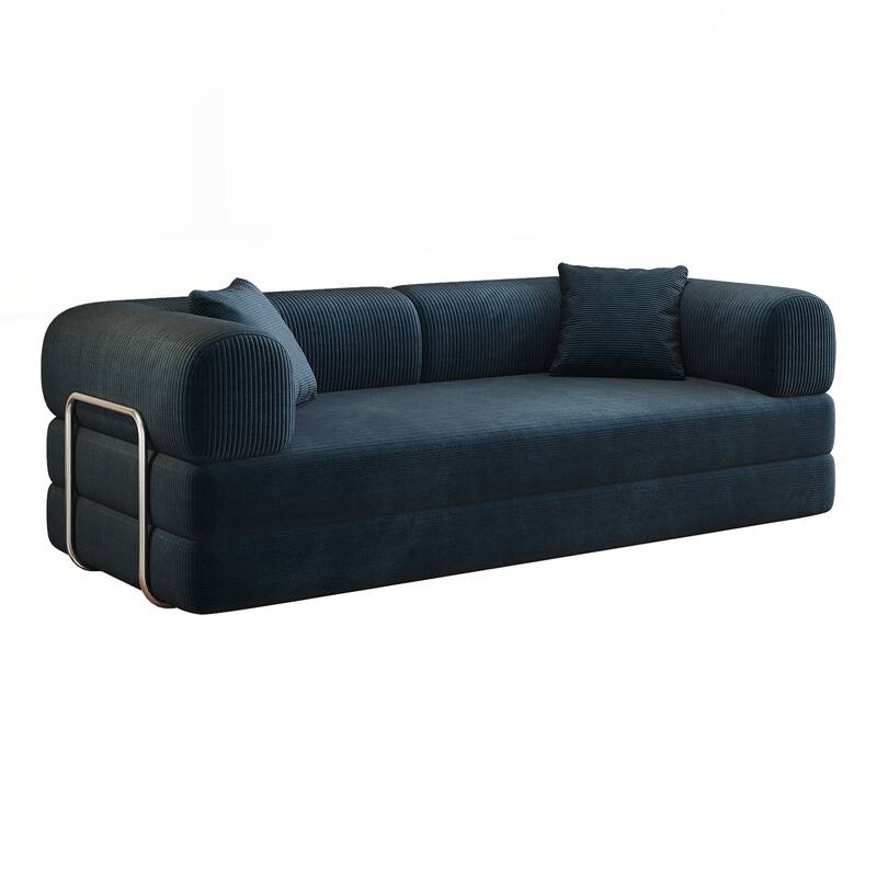 Compression Sofa,Convertible Floor Sofa Bed-with Pillow Back Support Armrest,Comfy Futon Couch Sleeper Bed
