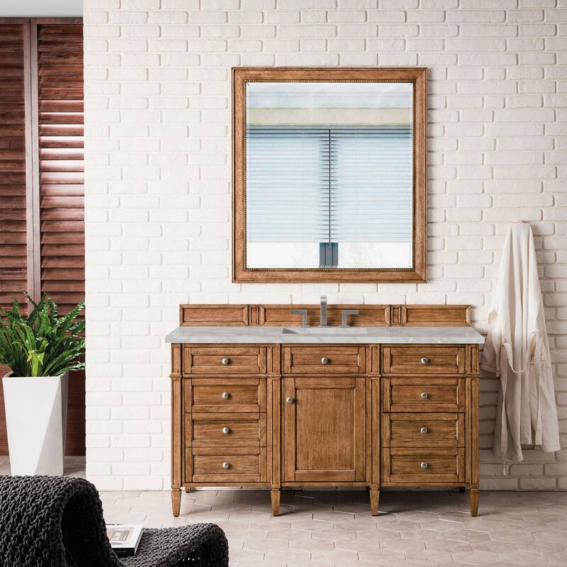 James Martin Vanities 650-V60S-3VSL Brittany 60" Single Basin Poplar