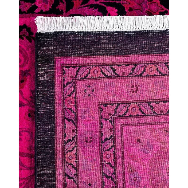 Overdyed, One-of-a-Kind Hand-Knotted Area Rug - Pink - 12' 5" x 17' 8"