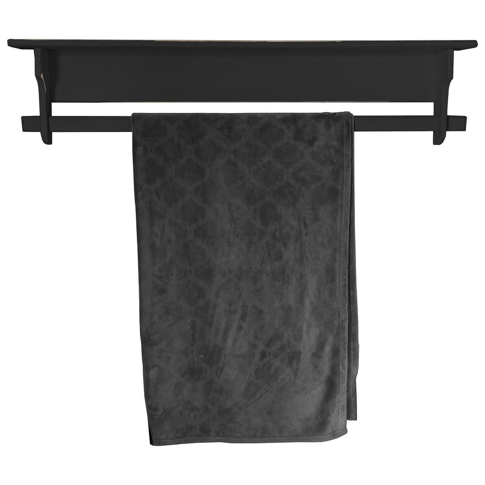 Farmhouse Shelf with Quilt Rack