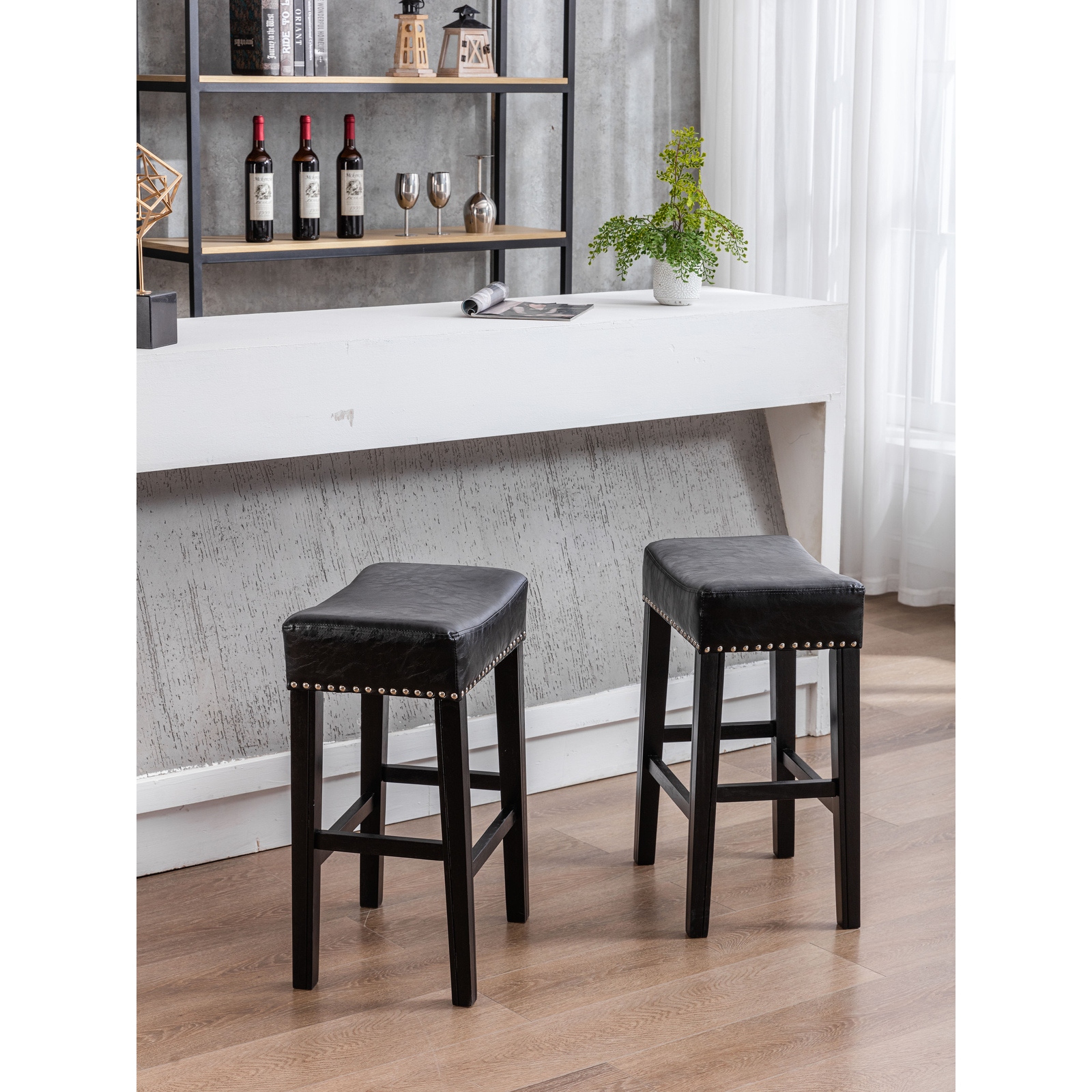 Leather stools store for island