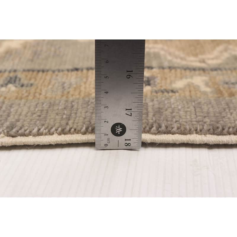 ECARPETGALLERY Hand-knotted Oushak Grey Wool Rug - 8'0 x 9'10