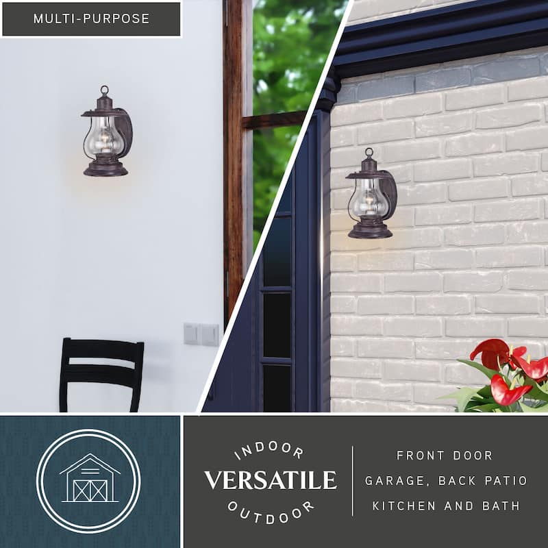 Vaxcel Lighting Dockside 1 Light Outdoor Wall Sconce with Clear Glass