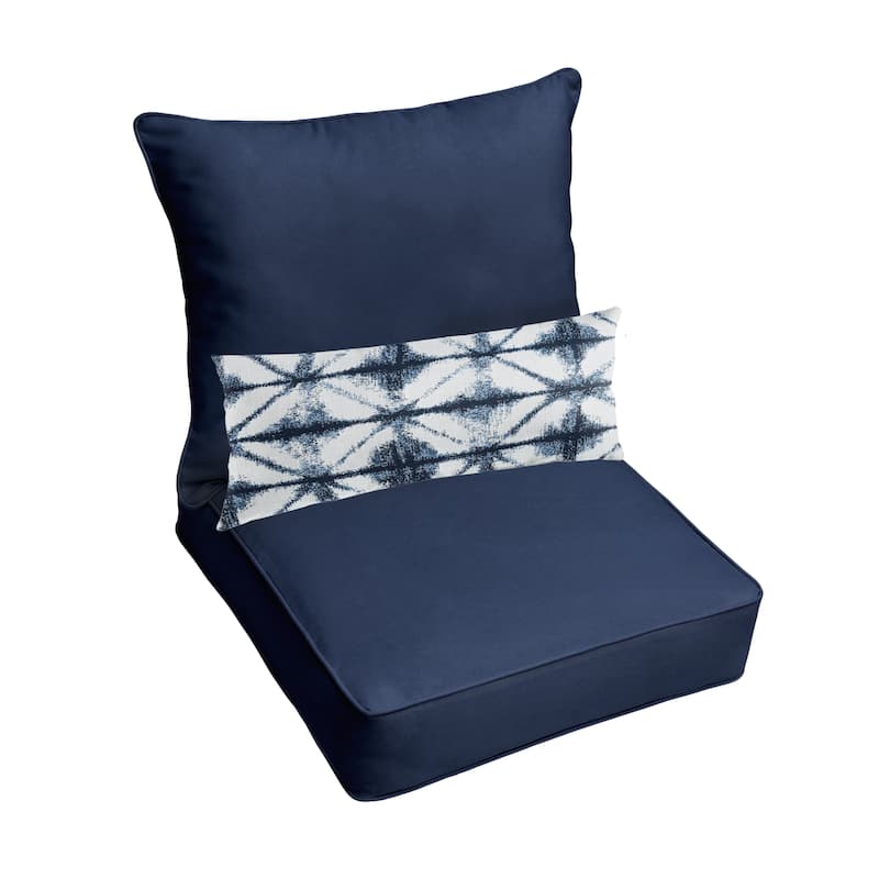 Oakley Sunbrella Solid Indoor/ Outdoor Corded Pillow and Chair Cushion Set