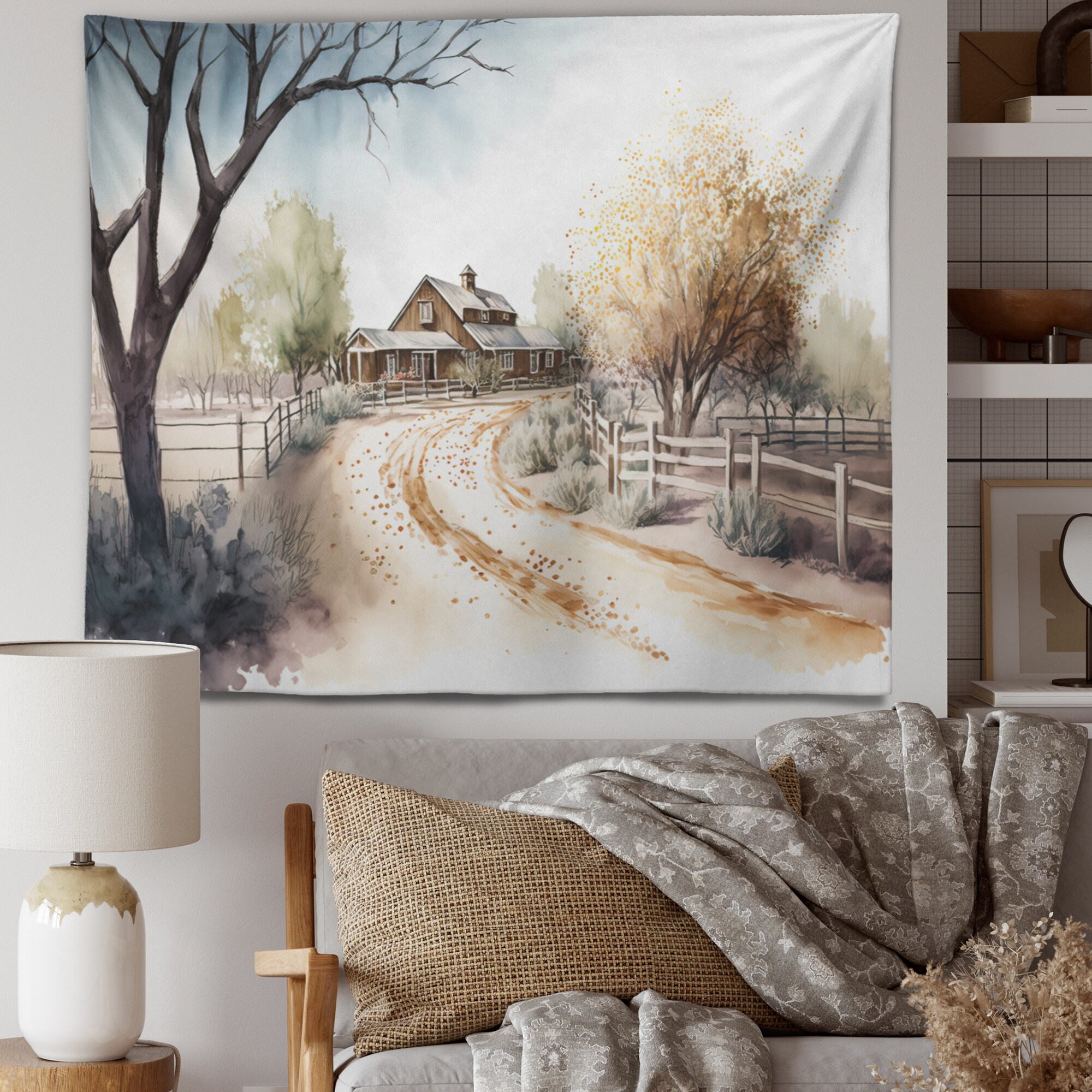 Farmhouse best sale wall tapestry