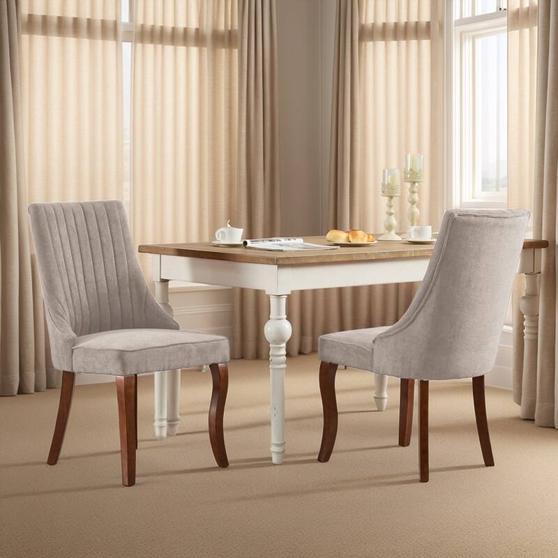 Comfy Fabric Upholstered Dining Chair (Set of 2)