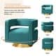 preview thumbnail 16 of 114, HULALA HOME Carisa Modern Upholstered Swivel Open-Back Barrel Chair with Golden Base