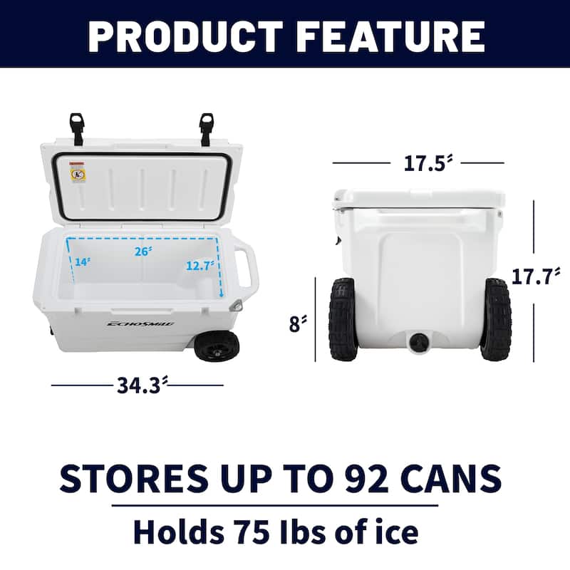 EchoSmile 75 qt. Rotomolded Cooler
