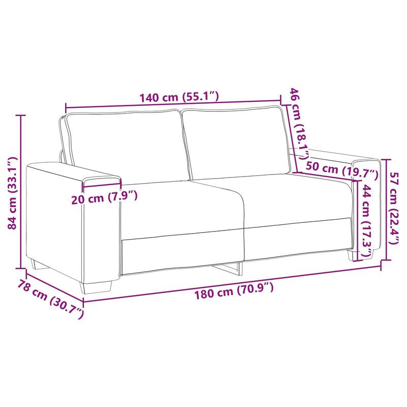 vidaXL Sofa Black