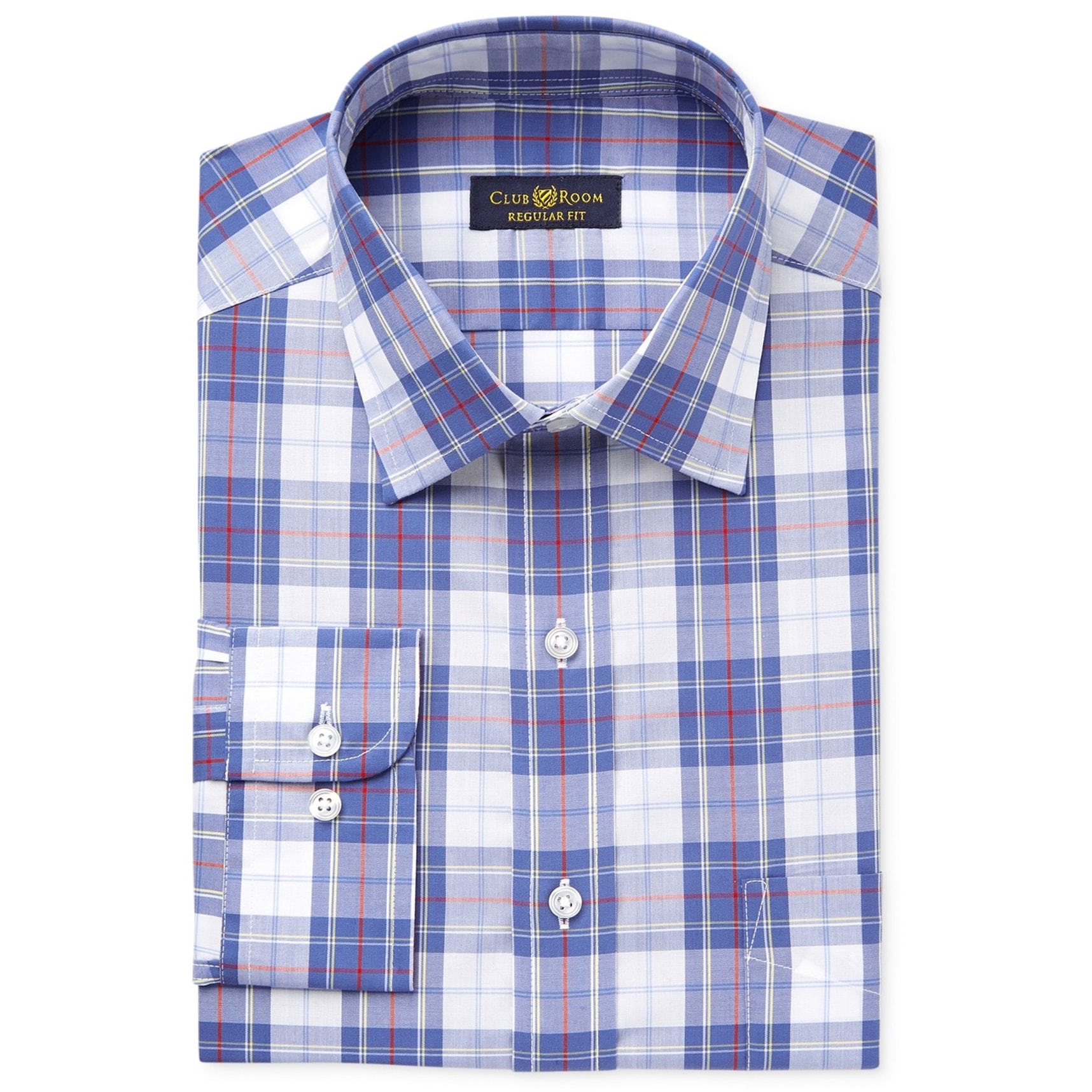 Club Room Mens Wrinkle Resistant Button Up Dress Shirt - Overstock -  41864358
