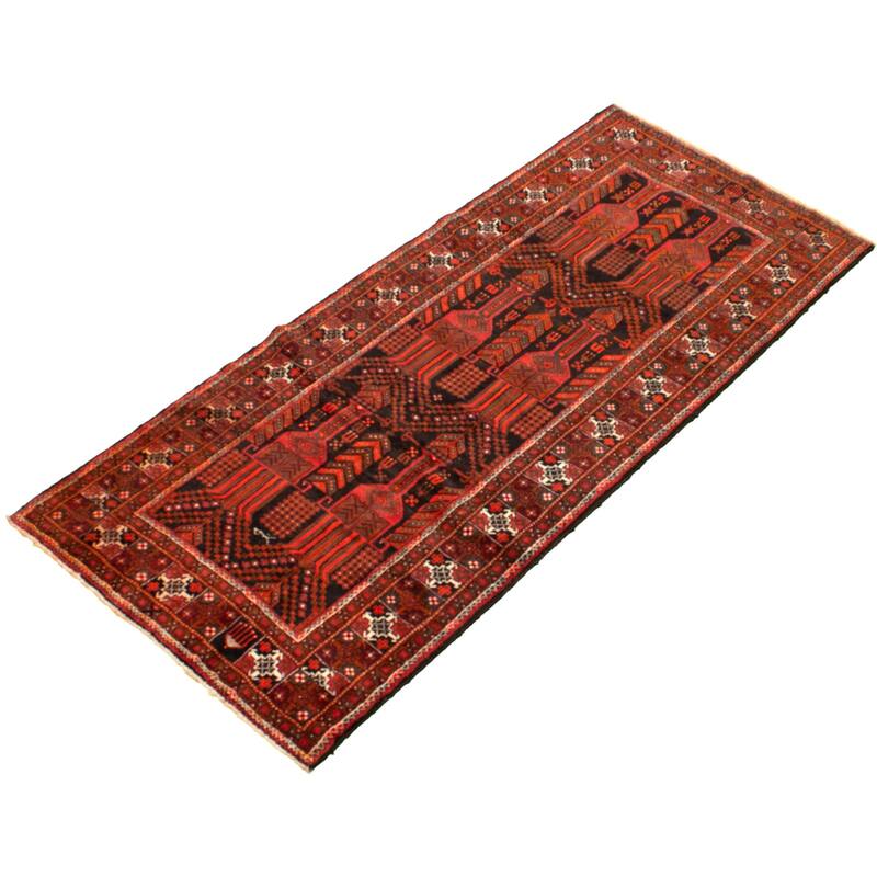 Hand-knotted Authentic Turkish Copper Wool Rug - 4'1" x 9'8"/4'1 x 9'8
