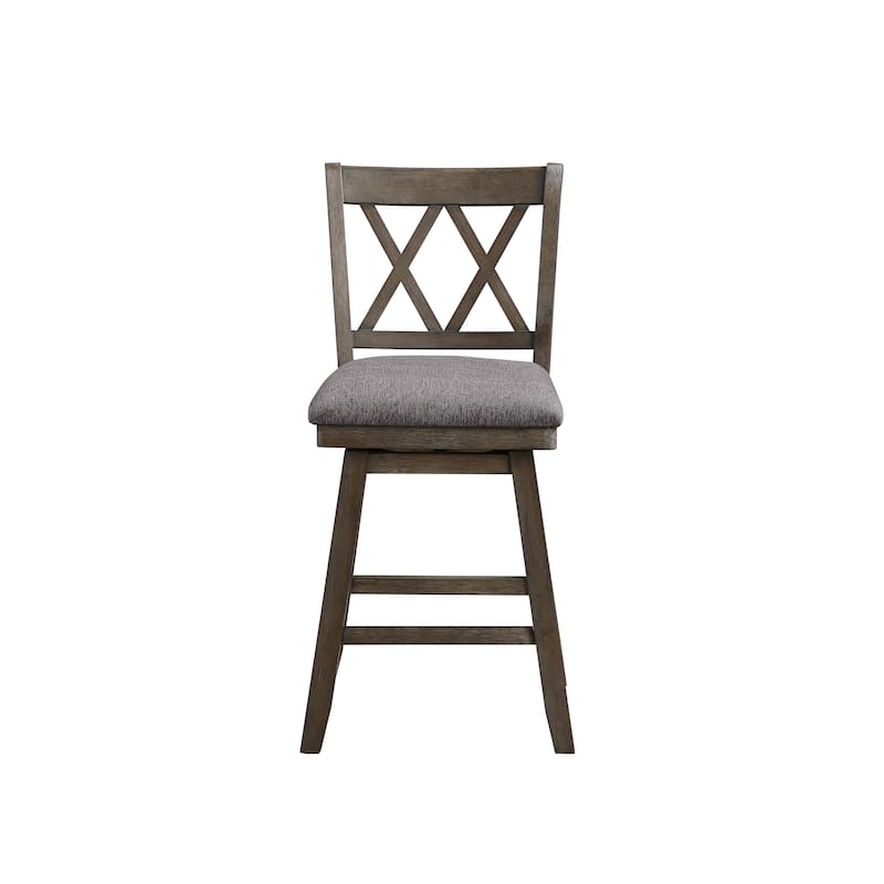 Brookline Wooden Linen Swivel Dining Room Barstool