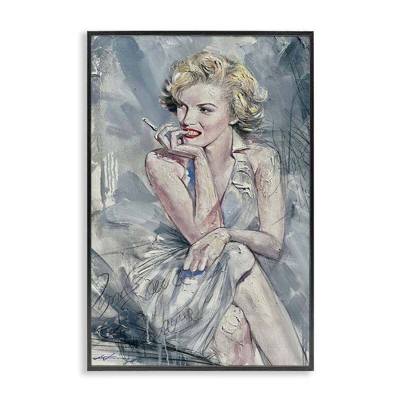Stupell Elegant Marilyn Abstraction Framed Giclee Art Design By Lucille Lee - 16 x 24 - Black