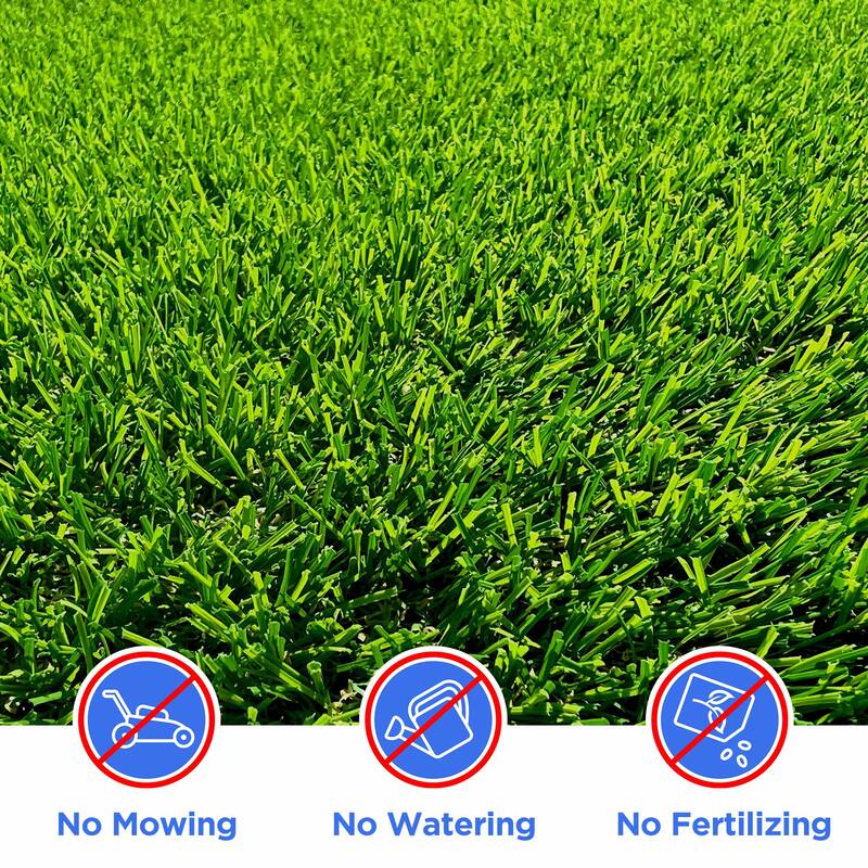 ALEKO Artificial Synthetic Landscape Fake 5 x 15 ft Grass Lawn Carpet Mat Turf - 5 x 15 ft