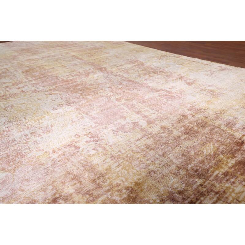 All-Over Abstract Oriental Area Rug Handmade Wool Carpet - 5'10"x 9'1"