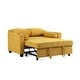 preview thumbnail 113 of 140, 3-in-1 Corduroy Sleeper Sofa Pull-Out Bed Convertible Adjustable Loveseat with USB Port
