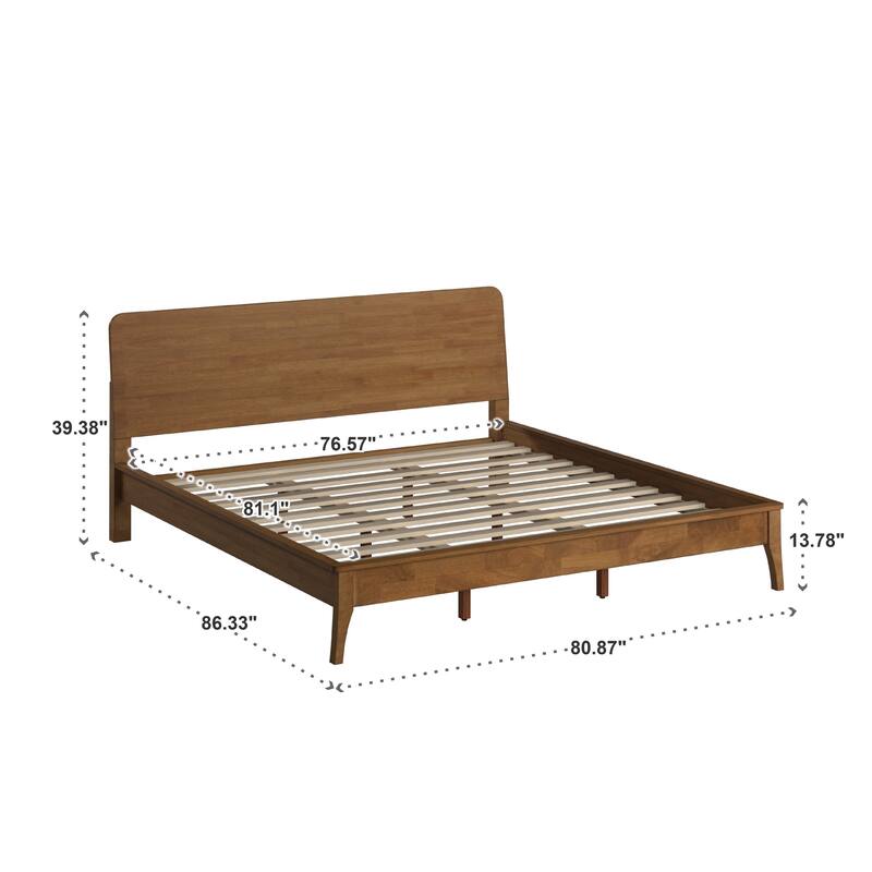 Clark Mid-century Modern Wooden Platform Bed by iNSPIRE Q Modern