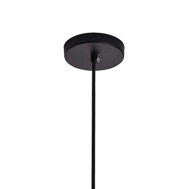 1-Light Gray Smoky Glass Shade Pendant Lighting - 7.9"D×4.3"W×87.4"H(Adjustable)