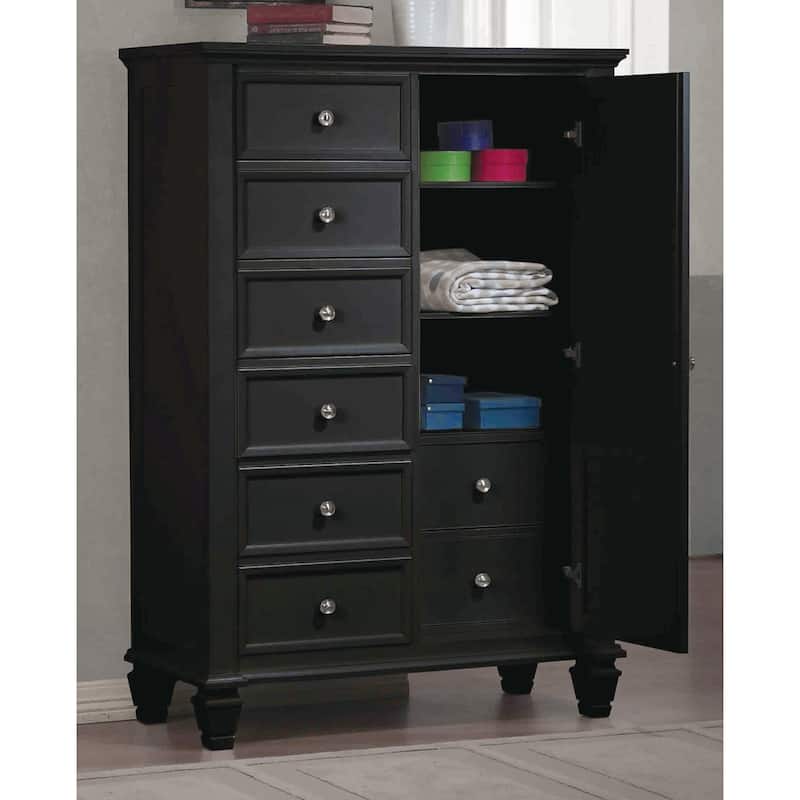 Vallauris Coastal Chest with Concealed Storage - Black
