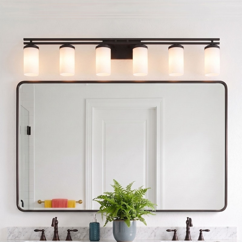 Acroma 6-light Modern Farmhouse Black Bathroom Vanity Lights with UL Certified