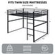 preview thumbnail 14 of 17, Metal Loft Bed Full Size, Loft Bed Frame with Safety Guard Rails & Flat Ladder, Twin Loft Bed for Kids Teens Adults