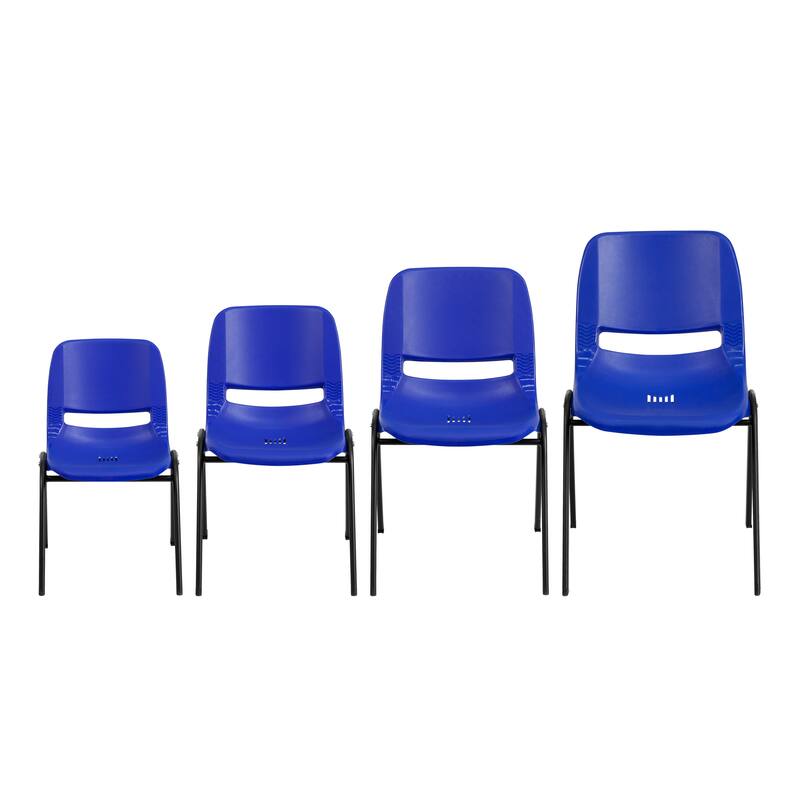 Kid's Ergonomic Shell Stack Chair with 14" Seat Height