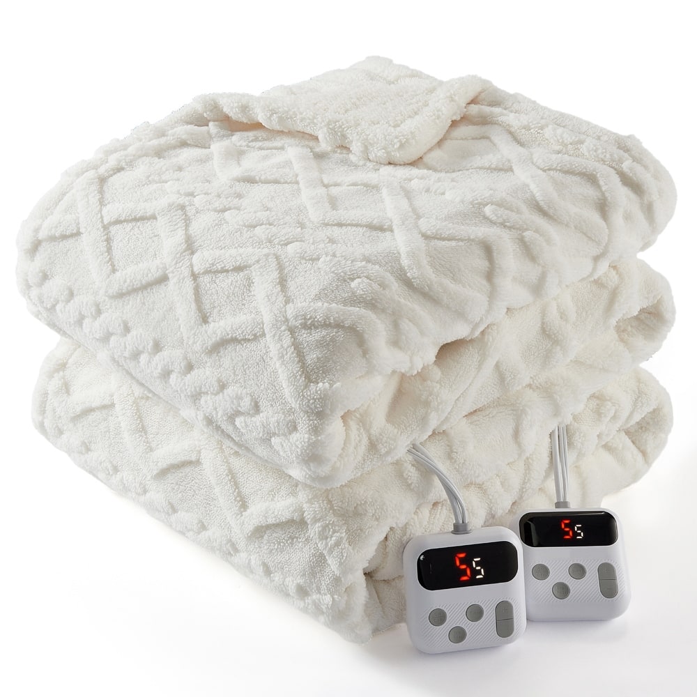 Heated Blanket with 10 Heating Levels and Time Settings, Machine Washable