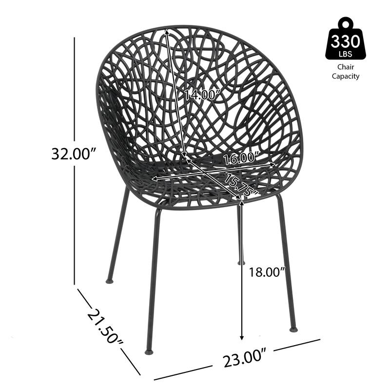 Black Dining Chairs Leisure Chair Reading Chair Accent Chair Set of 2, Reception Chair Side Chair with Iron Frame