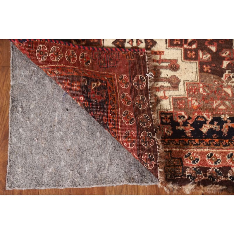 Tribal Orange Shiraz Persian Vintage Rug Handmade Wool Carpet - 4'11"x 7'9"