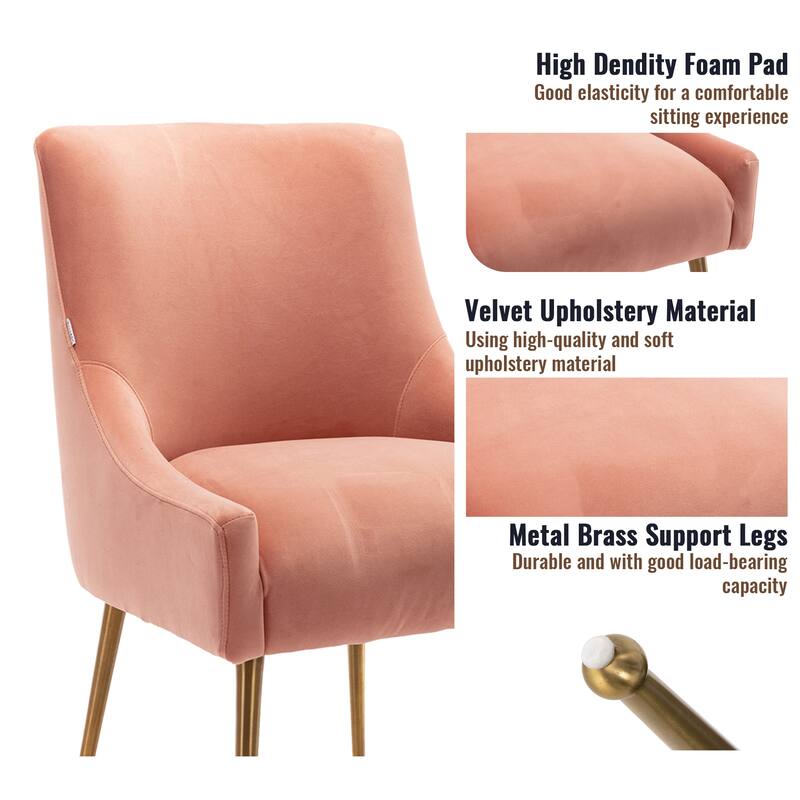 7-Piece Clihome Walut Wood Table with Velvet Chair Dining Chair