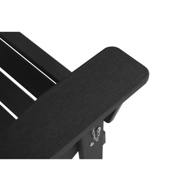HDPE Folding Adirondack Chair with Dual Cup Holder - Composite Adirondack Chair with Wood Texture