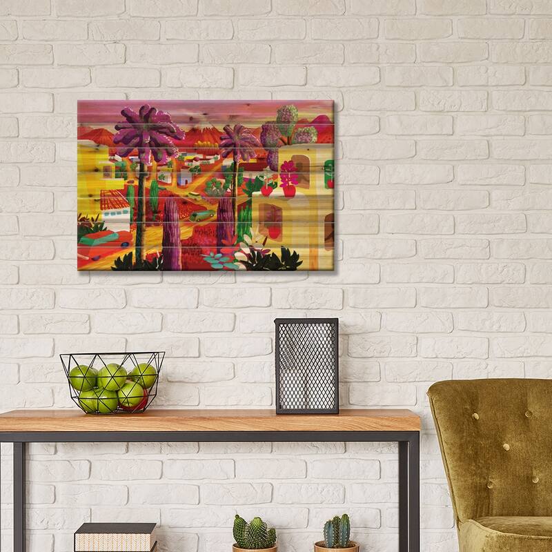 Quauhnahuac after Chelas Print On Wood by Charles Harker - Multi-Color