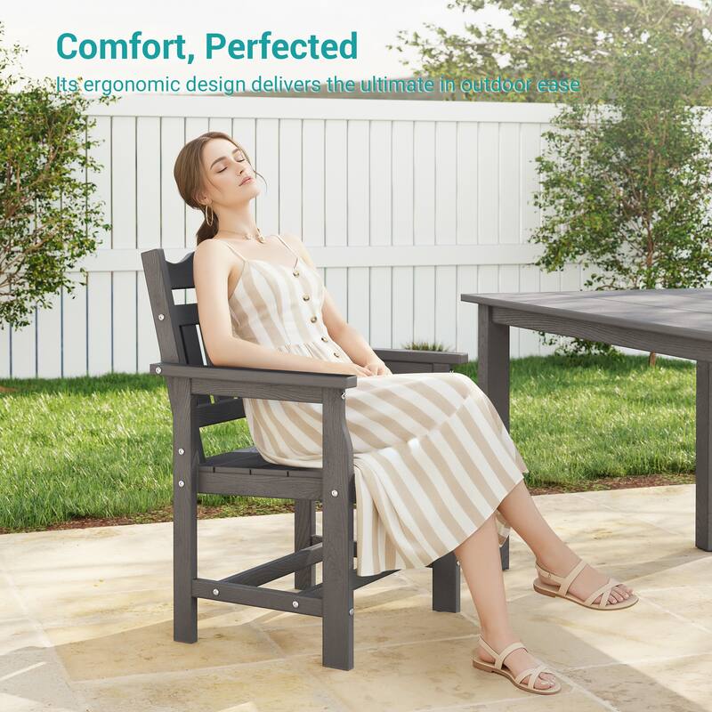 HIPS All-weather Outdoor Dining Chairs with 304 Hardware (Set of 2)