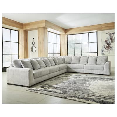 Signature Design by Ashley Regent Park Pewter 6-Piece Sectional - 171"W x 132"D x 39"H
