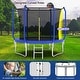 preview thumbnail 3 of 6, 8 ft. Round Outdoor Trampoline with Enclosure Net and Basketball Hoop