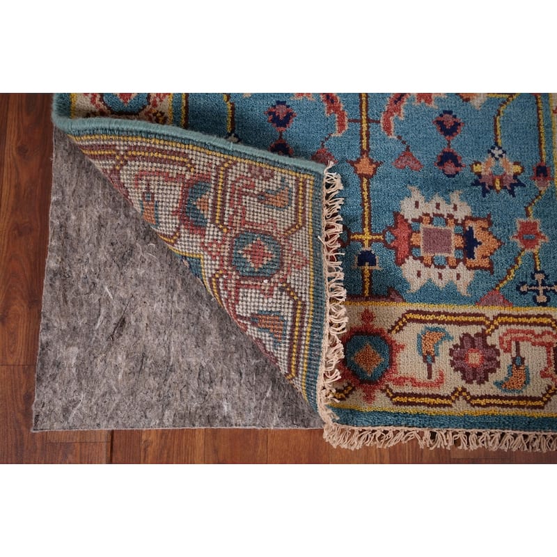 Light Blue Oushak Indian Accent Rug Handmade Wool Carpet - 2'11" X 5'0"