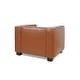preview thumbnail 19 of 38, Goyette Faux Leather 3 Piece Club Chair and Sofa Set by Christopher Knight Home