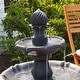 preview thumbnail 9 of 34, Sunnydaze Two Tier Solar-on-Demand Fountain, 35 Inch Tall - 35-Inch