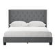 preview thumbnail 20 of 43, Bardy Upholstered Button-tufted Wingback Bed - Queen or King