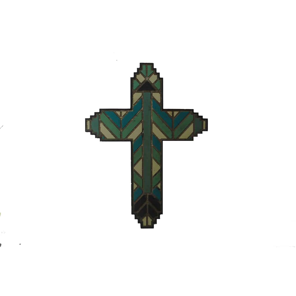 HiEnd Accents Wood Plank Motif Cross , 19x14