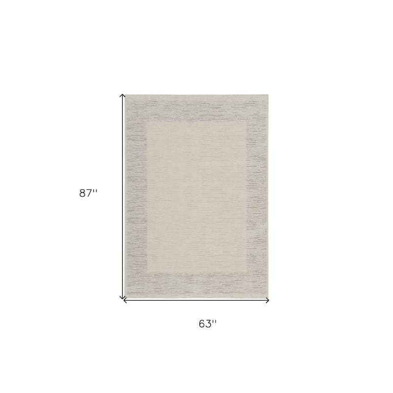 HomeRoots Striped Scandinavian Rectangle Area Rug