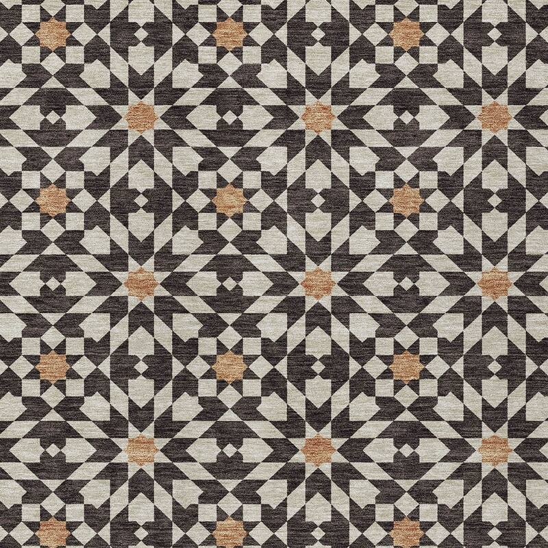 HomeRoots Floral Medallion Transitional Rectangle Outdoor Rug